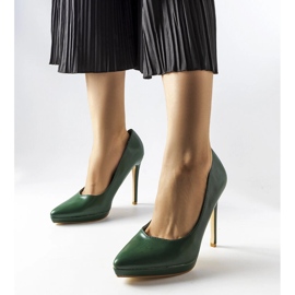Tacones clásicos verde oscuro de Kristin 2
