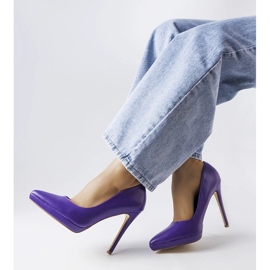 Kristin púrpura clásico tacones altos violeta 1