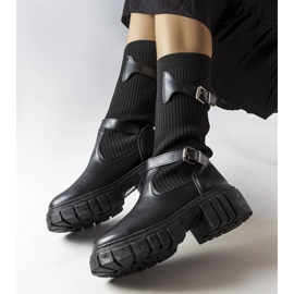 Botas elegantes negras con parte superior elástica de Ida negro 1