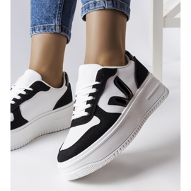 Zapatillas con plataforma en blanco y negro de Plouffe 2