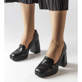 Zapatos negros de tacón alto de Inès 1
