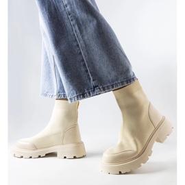 Botas calcetín beige de Lonte 1