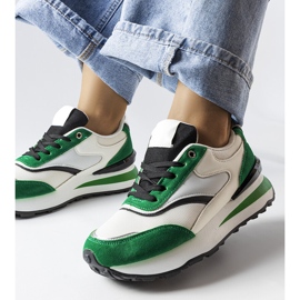 Zapatillas con plataforma blancas y verdes de Doirons 2