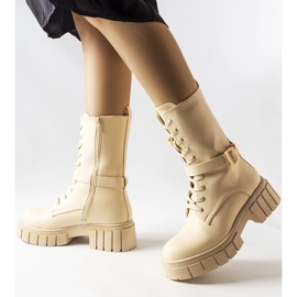 Botas de trabajo con cordones beige de Rive 1 Botas de trabajo con cordones beige de Rive 1