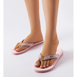 Chanclas Lee Cooper rosa claro rosado 1