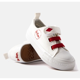 Deportivas de niño Lee Cooper blancas y rojas blanco 1