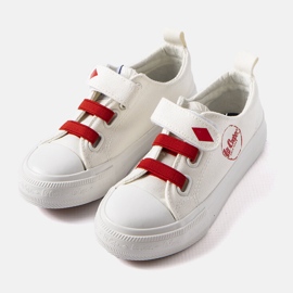 Deportivas de niño Lee Cooper blancas y rojas blanco 2