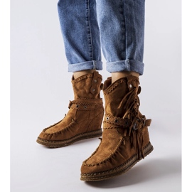 Inna Botas marrones con cuña de Teodata marrón 2
