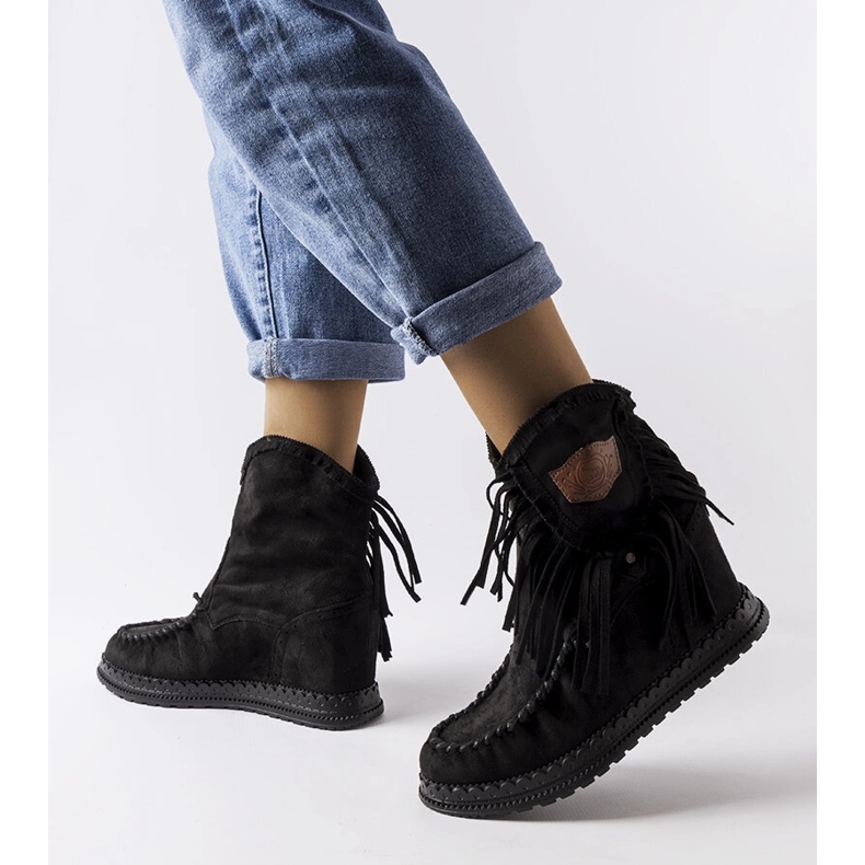 Inna Botas de cuña negras de Giudice. negro 1 Inna Botas de cuña negras de Giudice. negro 1