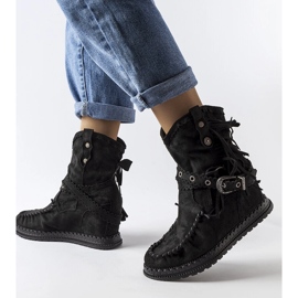 Inna Botas negras con cuña de Teodata negro 1