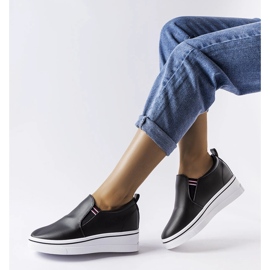 Inna Zapatillas Dionisia cuña negras negro 2
