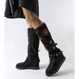 Inna Botas estilo boho negras de Putignano negro 1 Inna Botas estilo boho negras de Putignano negro 1