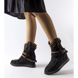 Inna Botas de cuña negras de Beausoleil. negro 1