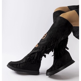 Inna Botas de cuña negras de Cascia negro 1