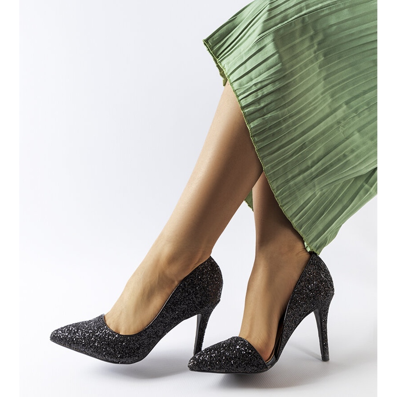 Tacones brocados negros Arsenault 1