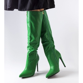 Botas verdes de tacón alto de Masanti 1
