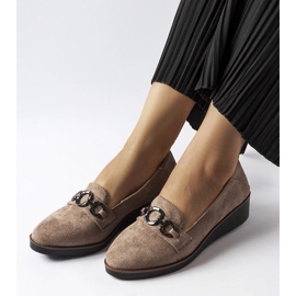 Mocasines con cuña en ante marrones de Erin marrón 1