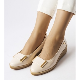 Inna Bailarinas beige con plantilla de piel de Kajla 1