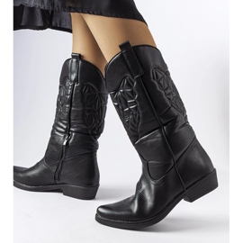 Botas cowboy planas negras de Simonetta negro 1
