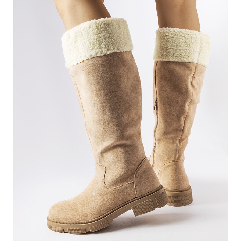 Botas Erin beige ante ecológico 1 Botas Erin beige ante ecológico 1