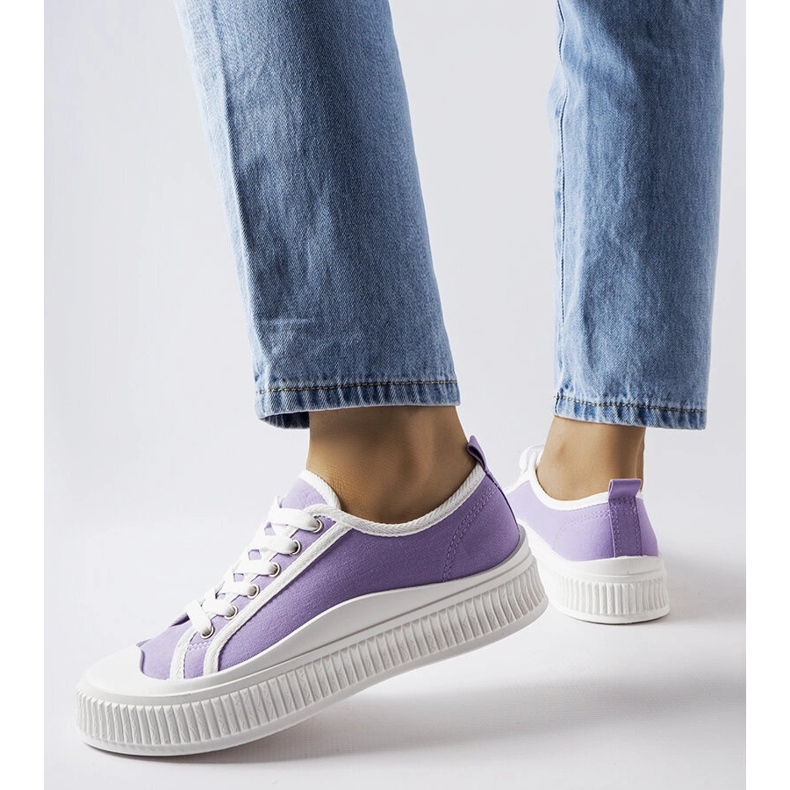 Zapatillas con plataforma moradas de Alfianello violeta 1 Zapatillas con plataforma moradas de Alfianello violeta 1