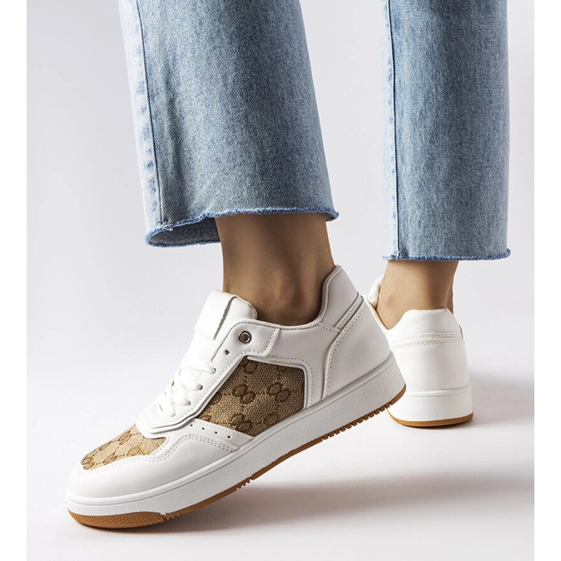 Inna Zapatillas blancas decoradas con el monograma Isidor. blanco 1