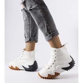 Zapatillas deportivas blancas con suela gruesa de Toro. blanco 2