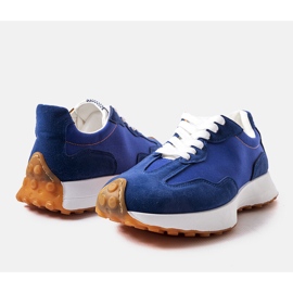 Zapatillas de hombre azul marino y naranja de Dorolis 1