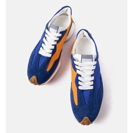 Zapatillas de hombre azul marino y naranja de Dorolis 2
