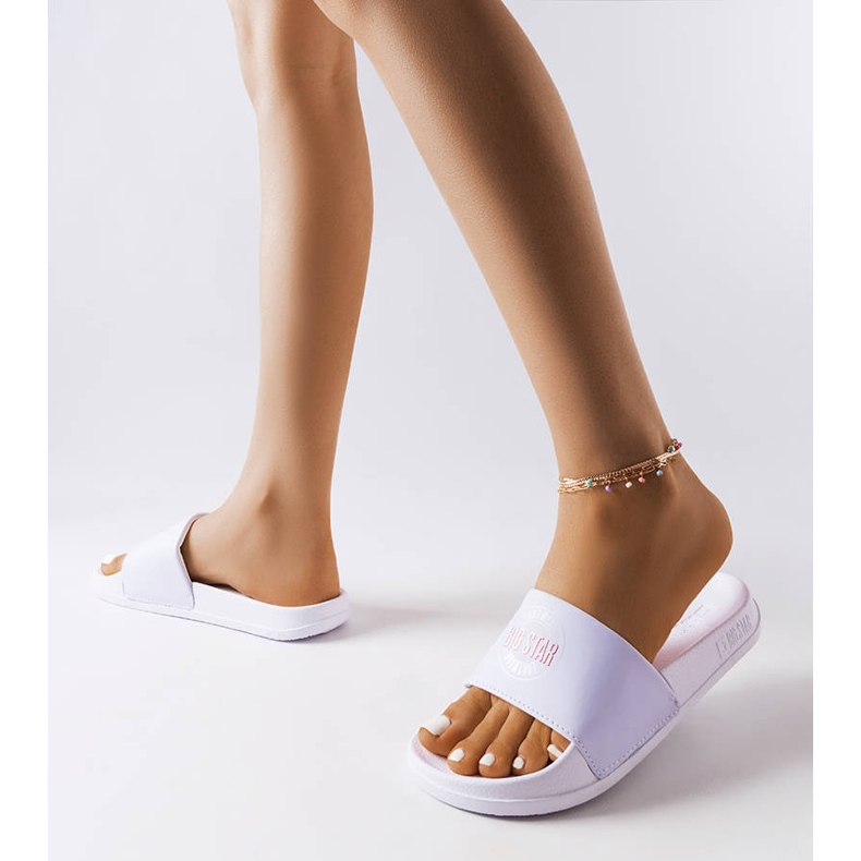 Pantuflas Big Star JJ274A281 blancas blanco 1