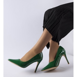 Zapatos de tacón Duerr lacados en verde 2