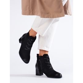 W. Potocki Botas de mujer Potocki negras con cordones negro 1 W. Potocki Botas de mujer Potocki negras con cordones negro 1