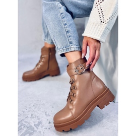 Botas militares Pomona Camel beige 1