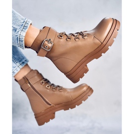 Botas militares Pomona Camel beige 2