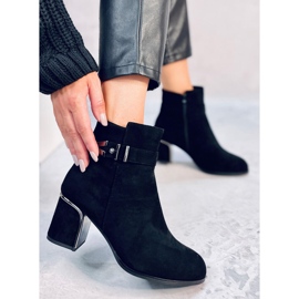 Elegantes botines de tacón Khalia Negro 2
