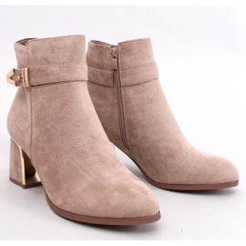 Elegantes botines de tacón Khalia Khaki beige 1