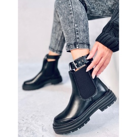 Botas Chelsea de mujer Stoke Black Pu negro 2