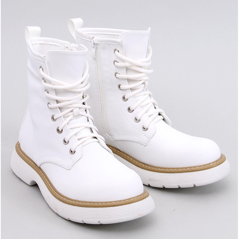 Peddy Botines blancos con cordones 1 Peddy Botines blancos con cordones 1