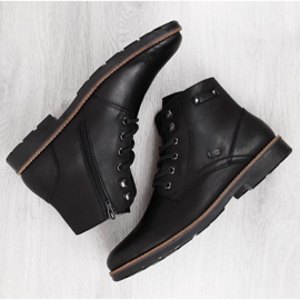 Botines de hombre impermeables de piel con aislamiento de lana, negro Rieker 15322-00 4