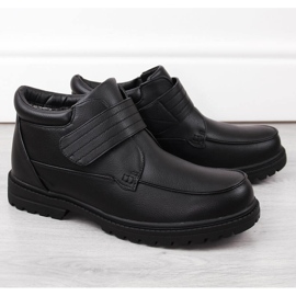 Atletico Botas aislantes con velcro para hombre, negras Man's Style WS-004 negro 3