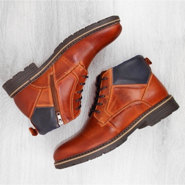Botines aislantes de piel para hombre, marrón, T.Sokolski Z22-69 4
