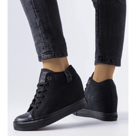 Big Star LL274034 zapatillas cuña negras negro 2