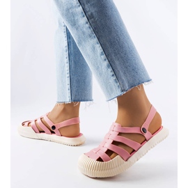 Sandalias goma rosa Canton rosado 1