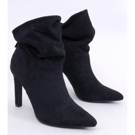 Yvonne Botines de tacón de ante negro 1