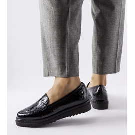 Mocasines Vinceza charol negro 1