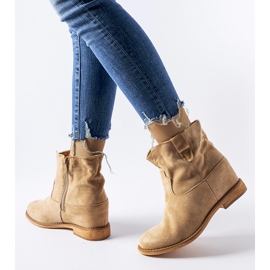Botines beige con cuña Cincinnati revestida 2