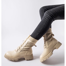 Botas calcetín beige de Portico 2