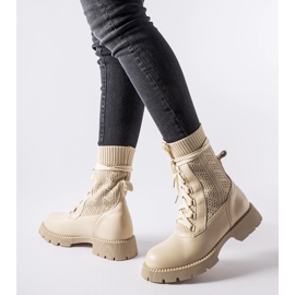 Botas calcetín beige de Portico 3
