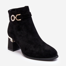 Botas de ante de mujer de moda Negro Nola 1 Botas de ante de mujer de moda Negro Nola 1