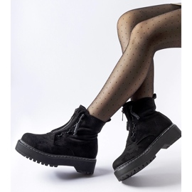 Botines Doganella negros con cremallera 1